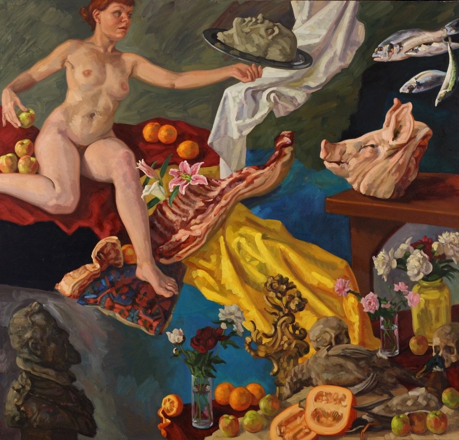 The Hospitality of the Wondrous Head; oil on canvas, 200 x 215 cm, 2012