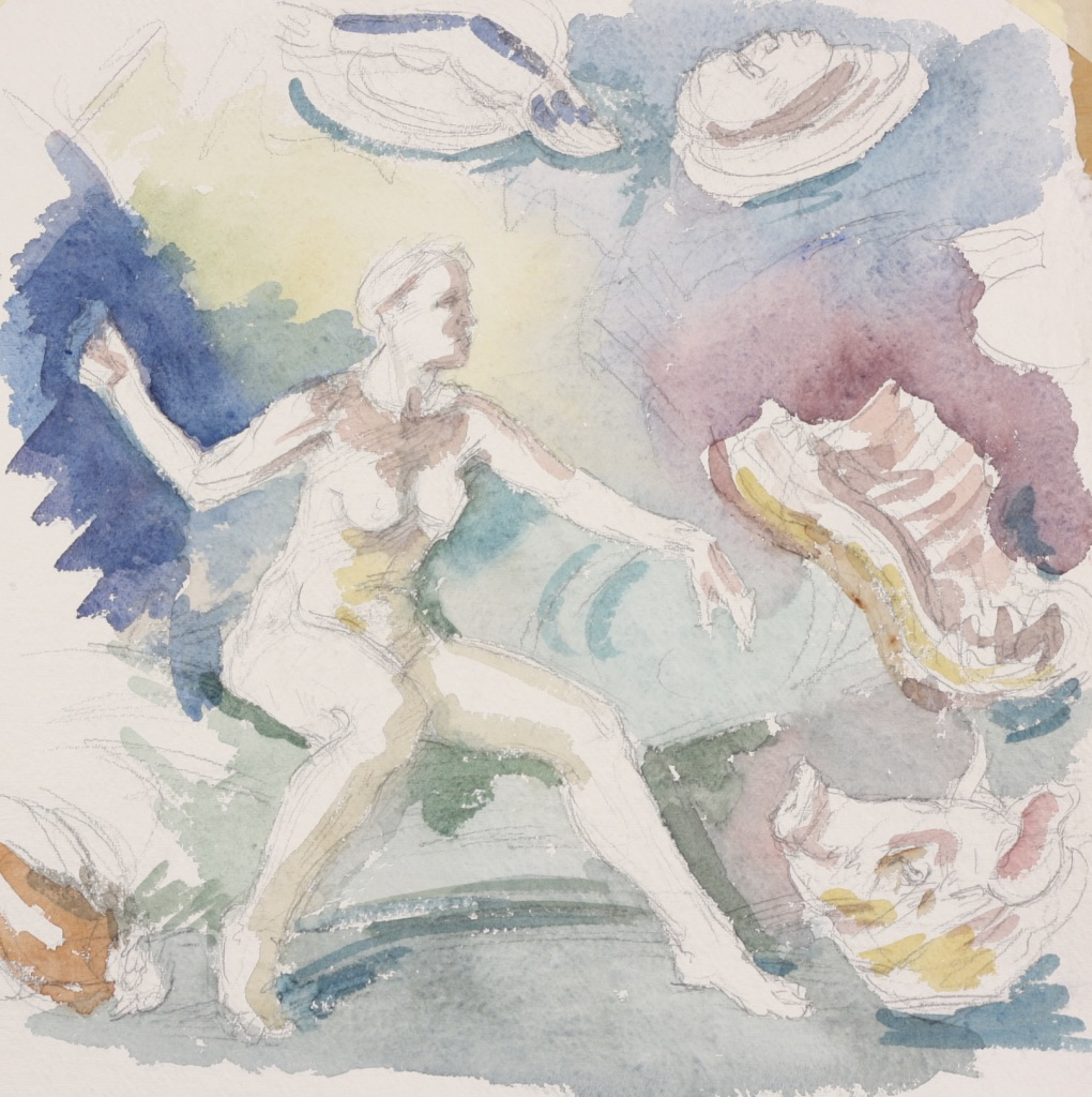 Sibyl; watercolor, 35 x 35 cm, 2012
